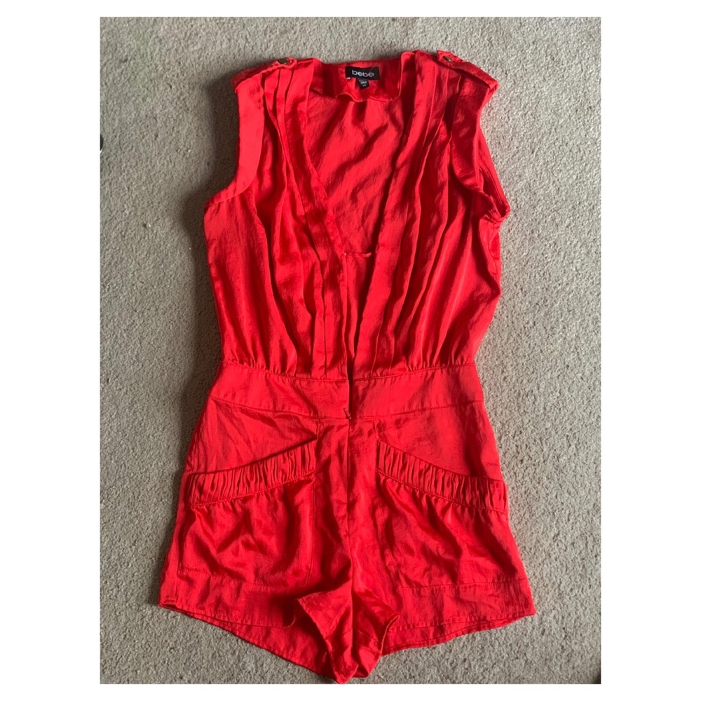 Red Satin Romper